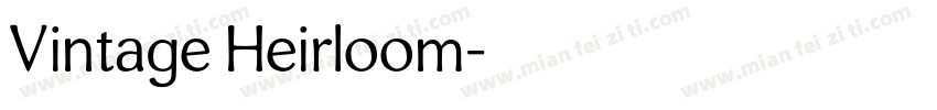 Vintage Heirloom字体转换